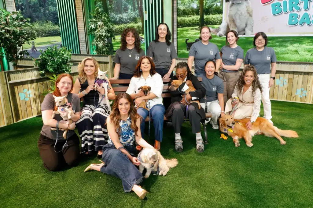 Muddy Paws Rescue Brings Furry Friends to The View to Celebrate Alyssa Farah Griffin’s Birthday and Promote Animal Welfare