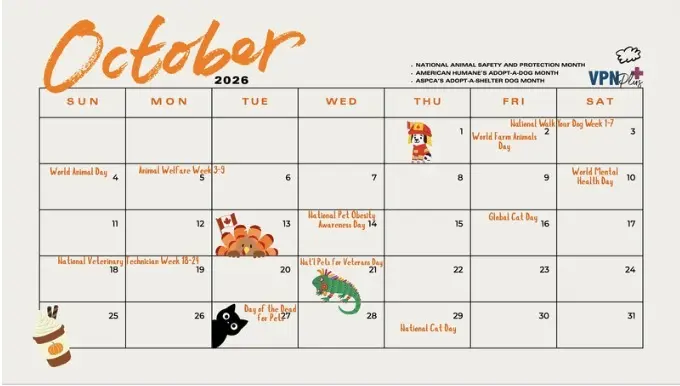 October Veterinary and Pet Industry Calendar: Strategic Engagement Guide for 2026